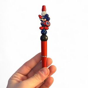 Mickey Mouse Captain America Pen - HandCrafted By Me- NWT- Comes With Pen Refill